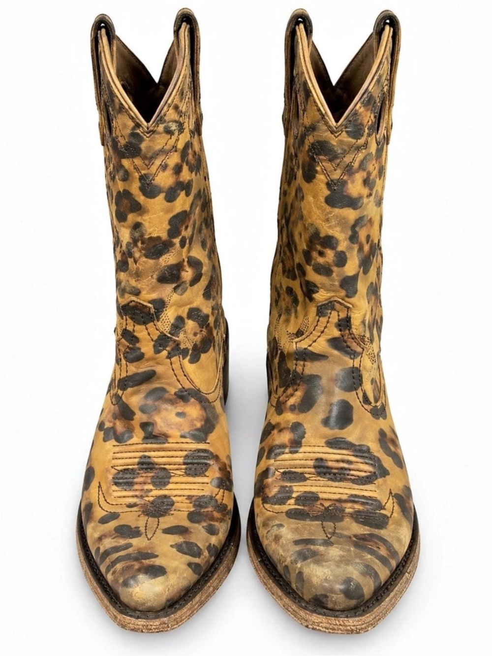 Liberty Black Chita Miel Classic Cowgirl Boot LB711219 Leopard Print Snip-Toe